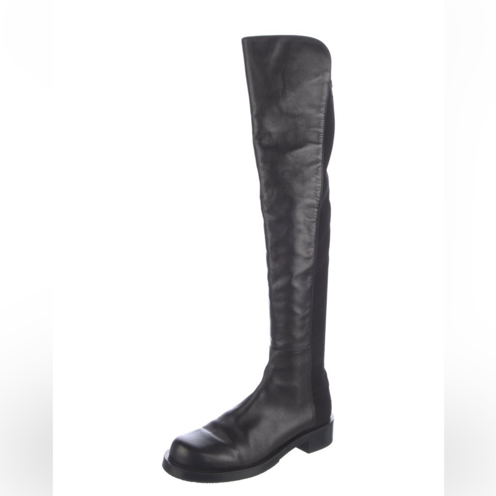 Stuart Weitzman Black Leather Boots Size 9